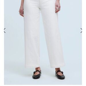 Perfect Vintage Wide-Leg Crop Jean in Tile White